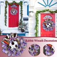 thumbnail image 2 of JHIJHOO Easter Rabbit Wreath Decor for Front Door, Easter Bunny Wreath Door Decorations Bunny Butt and Ears Wreath,Rabbit Wreath Easter Bunny Decor Outdoor Easter Decorations B, 2 of 6