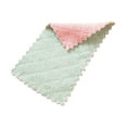 thumbnail image 4 of Two-Tone Dual-Sided Coral Fleece Lazy Cleaning Wipes, Super Absorbent Reusable Kitchen Dish Towels, Machine Lint-Free Cleaning Cloths for Dish Washing Countertop Wiping Home Kitchen Use, 10*6in, B, 4 of 5