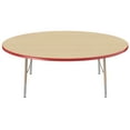 thumbnail image 3 of ECR4Kids 60in Round Everyday T-Mold Adjustable Activity Table Maple/Red/Sand - Standard Ball, 3 of 4