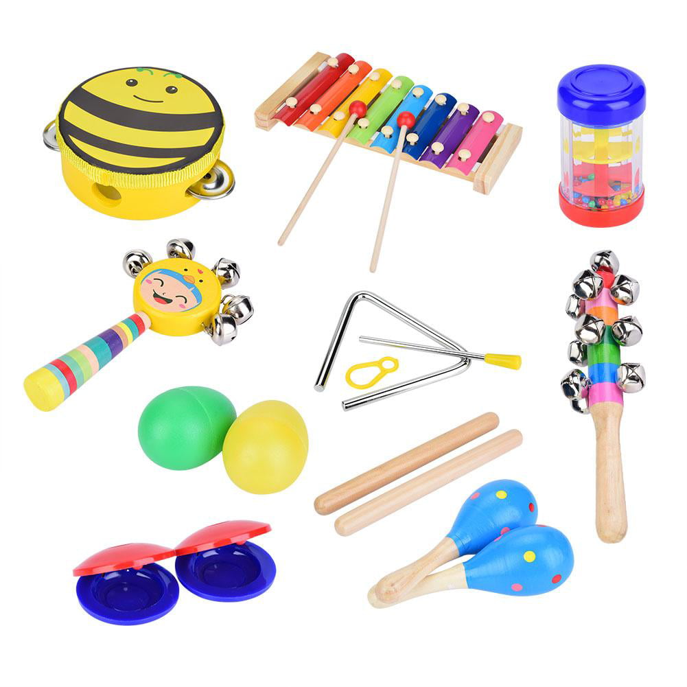 10Pcs Percussion Set enfants tout-petits instruments de musique jouets Rhythm Kit 