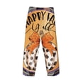 thumbnail image 3 of Lsque Fall Farmhouse Pumpkins1 Print Men's Pajama Pants, Lounge Pant - Comfortable Home Wear,Elastic Waistband, Stylish Design-Large, 3 of 9