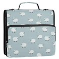 thumbnail image 5 of FORMRS Zipper Binder with Shoulder Strap 2-inch Ring 500 Sheet Capacity File Bag, Simple Sheep Pattern, 5 of 5