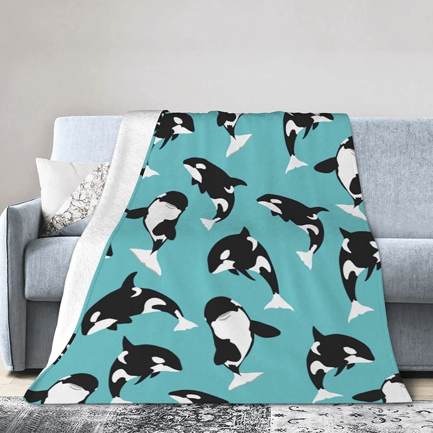 Killer Whale Blanket Super Soft Warm Bedding Bed Throw Blankets Cool
