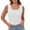 White, variant on Timegard Womens Tank Tops Ribbed Round Neck Sleeveless Slim Comfy Solid Color Casual Workout Tops Camis