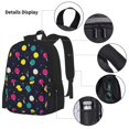 thumbnail image 3 of Disketp Colorful Ping Pong Rackets Mochila Estampada de Gran Capacidad con Lonchera y Estuche, Set de 3 Piezas para Estudiantes, 3 of 7