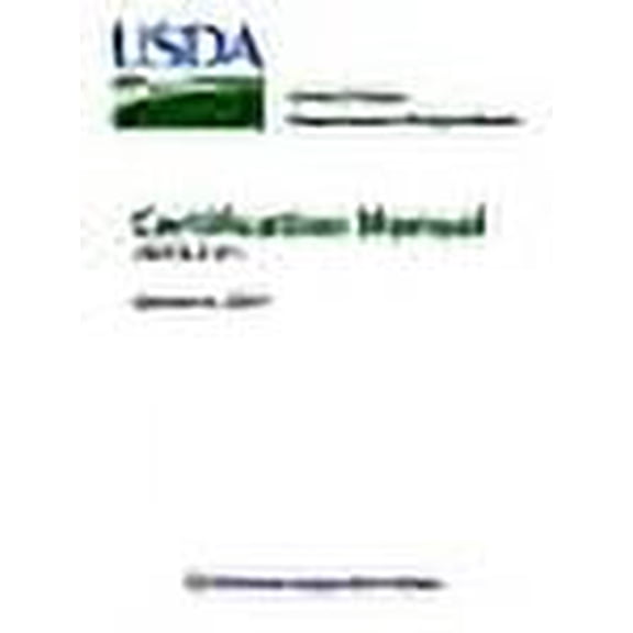 Certification Manual - PATCH # 011 (January 5, 2017) (Paperback)