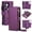 Darkpurple, variant on Sanwo for Samsung Galaxy S25 Ultra Crossbody Wallet Case, 2-in-1 Detachable Magnetic Folio Cover with RFID Card Slots, Zipper Pocket and Shoulder Strap, Rosegold