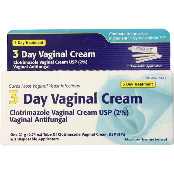 Clotrimazole 3 -Day Vaginal Cream - 0.74 Oz