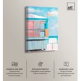 thumbnail image 2 of Italian Glam Lifeguard House Canvas Vibrant Coastal Wall Art by Art Remedy, Gallery Wrapped, 20" x 30", 2 of 7