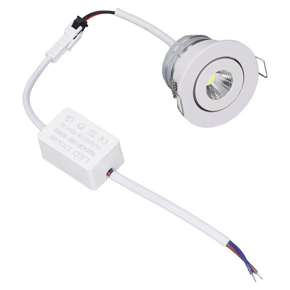 LED Recessed Light Mini Adjustable Angle Aluminium Recessed Ceiling Light White 85‑265V 3000K