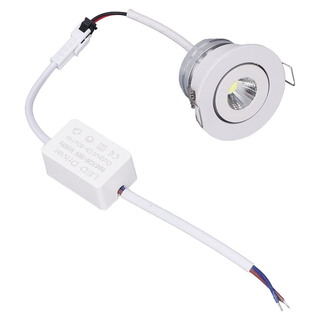 Mini LED Recessed Light, Adjustable Angle Mini White Ceiling Light with Stable Heat Dissipation for Indoor Lighting Applications