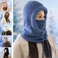 thumbnail image 2 of Neck Hood Warm Balaclava Accessories Versatile Full Face Mask Polar Fleece Warmth Windproof Hat Skiing, 2 of 8
