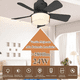 thumbnail image 3 of Foco Con Ventilador De Techo Con Lampara Modernas Para Sala Xtellar negro, 3 of 4