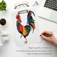 thumbnail image 5 of FMSHPON Colorful Rooster Clipboard Hardboard Wood Nursing Clip Board and Pull for Standard A4 Letter 13x9 inches, 5 of 8