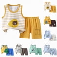 thumbnail image 5 of NIEWTR Toddler Boys 2-piece Tank Top and Shorts Set Summer Clothes Cotton Shirts and Shorts Kids Outfits Kids Sleepwear Loungewear Boys Pajamas(Light Gray,3-4 Years), 5 of 9