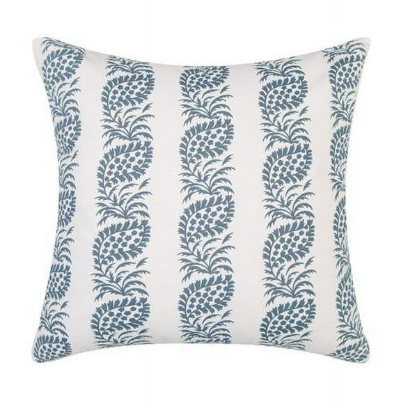 MDR Trading Inc. HU-MP2020JS01NVOF White With Navy Blue Block Pattern And Feather Down Insert Pillow