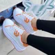 thumbnail image 3 of Nuevas zapatillas de deporte de suela gruesa para mujer de talla grande con tiras delanteras, zapatos blancos de corte bajo, zapatos deportivos casuales individuales, 3 of 6