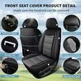 thumbnail image 6 of LAONNVIR Car Seat Covers Full Set,Luxury Leather Front and Rear Split Bench Cover,Automotive Seat Protectors Universal Fit for Most Cars,SUVs and Trucks(Grey,Full Set), 6 of 8