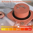 thumbnail image 4 of CIARRA CATIH1A-O Portable Induction Cooktop, Slim Single Electric Countertop Burner with Sensor Touch and Digital Time, Orange, 4 of 8