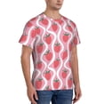 thumbnail image 4 of Yiaed Strawberries Print Mens Short Sleeve Tight Fit T-Shirt, Crewneck Casual Tee-Small, 4 of 5