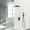 Matte Black#81, variant on 12 Inch Square Dual Shower Head System - Wall Mounted Matte Black Shower Set with Rough-In Valve, Rain & Handheld Shower, Pressure Balanced, Stainless Steel