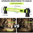 thumbnail image 2 of Kidsjoy 3000LM Magnetic Rechargeable Work Light Bar, 5200mAh Under Hood Light for Automotive Repair, Green, 2 of 8