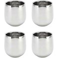 thumbnail image 1 of 4pcs Stainless Steel Coffee Cups, 200ml Double Wall Insulation Prevents Scalding Curved Mug For Home, 1 of 5