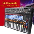 thumbnail image 2 of Anqidi Professional 12 Channel Live Studio Audio Mixer USB Mixing Console Pro Audio Equipment Musical Instruments CT-120S, 2 of 12
