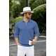 thumbnail image 2 of Suéter polo COOFANDY de punto con cremallera de manga larga para hombre, 2 of 9