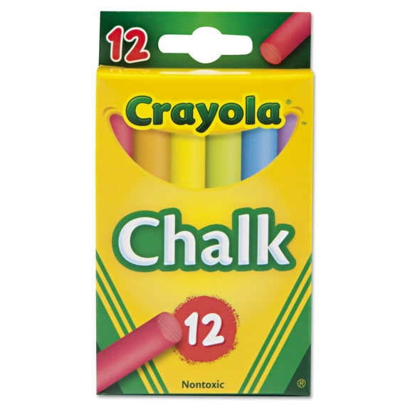 Crayola Colored Low Dust Chalk, 12Ct