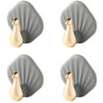 thumbnail image 1 of Gancho de pared decorativo - Acero inoxidable/adhesivo, 4 piezas, para cocina/baño, resistente/impermeable, 1 of 7