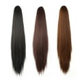 thumbnail image 4 of Épingle à Cheveux Mode Extension de Cheveux Pince Queue de Cheval Perruque Longue Brun Foncé Extensions de Cheveux Humains Perruque pour, 4 of 7