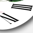 thumbnail image 3 of Designart 'Vintage Green Leaves Plants Ix' Traditional Wall Clock, 3 of 5