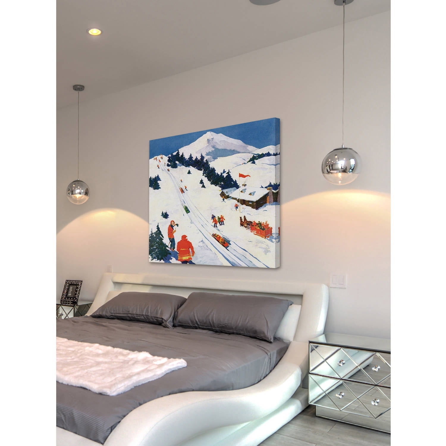 Marmont Hill Winter Sports Painting on Wrapped Canvas