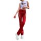 thumbnail image 1 of SAYOO - Pantalones de piel para mujer, ajustados, rectos, informales, a la moda, de cintura alta SAYOO  S-XL, 1 of 9