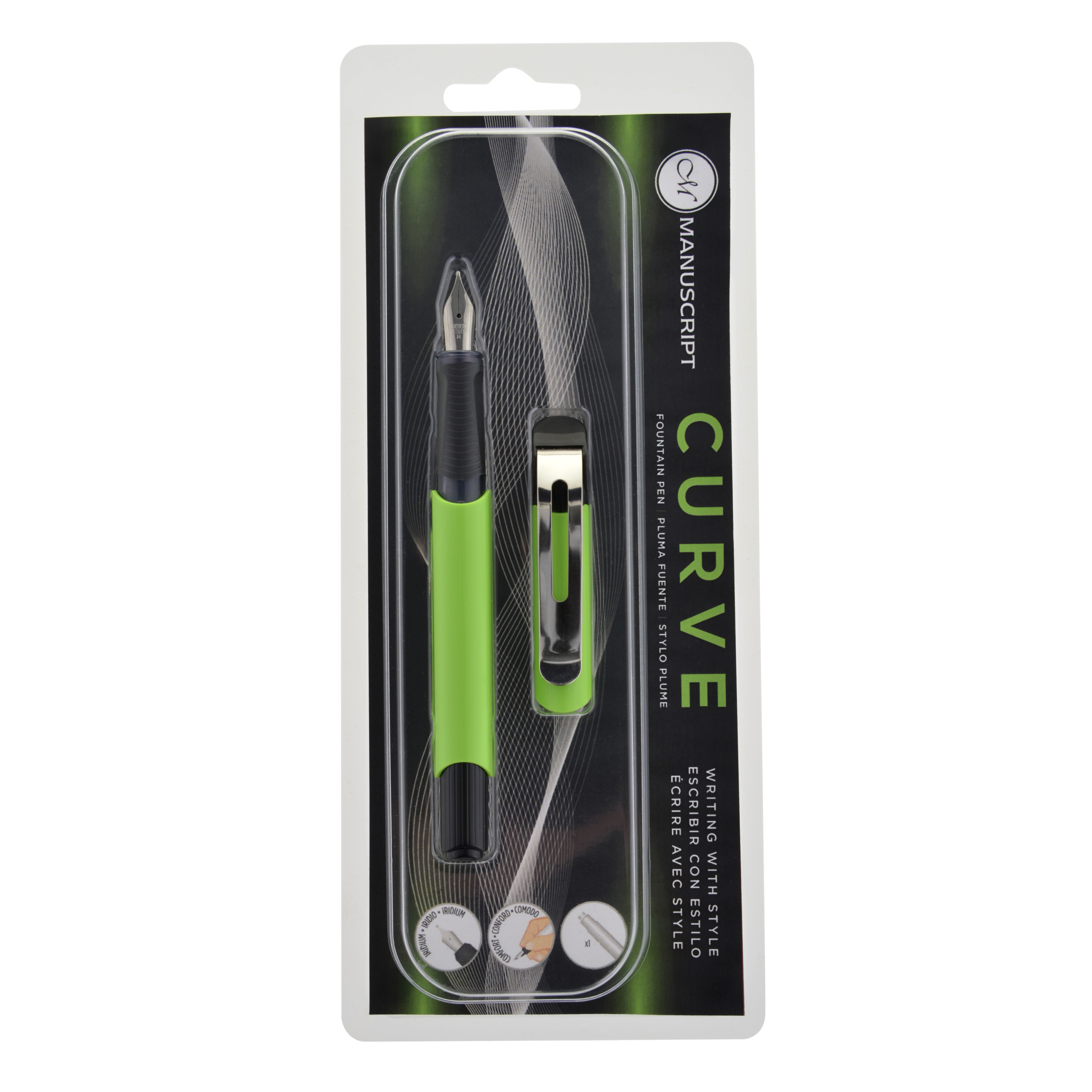 Manuscript Curve Fountain Pen, Green