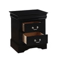 thumbnail image 3 of Tcbosik Minimalist Nightstand with 2 Drawers, Pre-Assembled Black Wood End Table with Smooth Gliding Drawers & Nickel Handles, 22"W x 16"D x 24"H, 3 of 10
