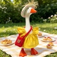 thumbnail image 4 of Tyidzon Mini Desk Goose Outfit Set, 7 inch Summer Clothes with Cute Hat and Bag, Magnetic Porch Statue Accessory for Home Office Decor, 4 of 5
