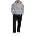 thumbnail image 2 of Gamivast Athletic Mens Tracksuit Set Quarter Zip Hooded Sweatshirt and Straight Leg Pants Soft Gym Outfit for Running Workout Daily Casual Sport Wear, 2 of 7