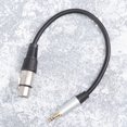 thumbnail image 4 of Cable adaptador estéreo de 3,5 mm macho a XLR macho de 0,3 m para altavoz, amplificador, micrófono, TC210KF183 (negro), 4 of 7