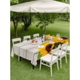 thumbnail image 4 of Outdoor Tablecloths with Umbrella Hole & Zipper, Spring Sunflowers 54x80 Inch Tablecloth Rectangle, Yellow Floral Turquoise Farmhouse Grey Wooden Waterproof Table Cloth, Patio/Pool Table Covers, 4 of 8