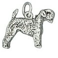 thumbnail image 1 of Sterling Silver 30" .8mm Box Chain 3D Airedale Terrier Dog Breed Pendant Necklace, 1 of 2