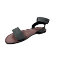 thumbnail image 4 of Ilisha Black front strap buckle sandal, 4 of 4