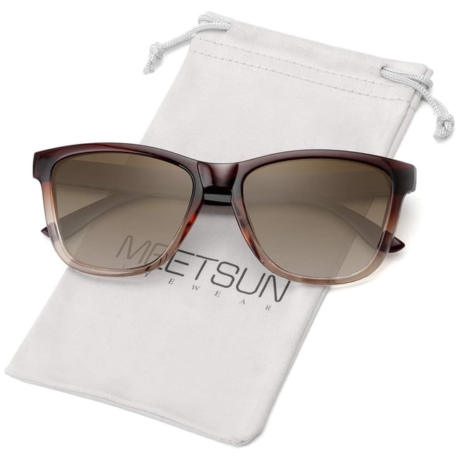 MEETSUN Gafas de sol polarizadas para mujeres y hombres, estilo clásico retro de diseñador