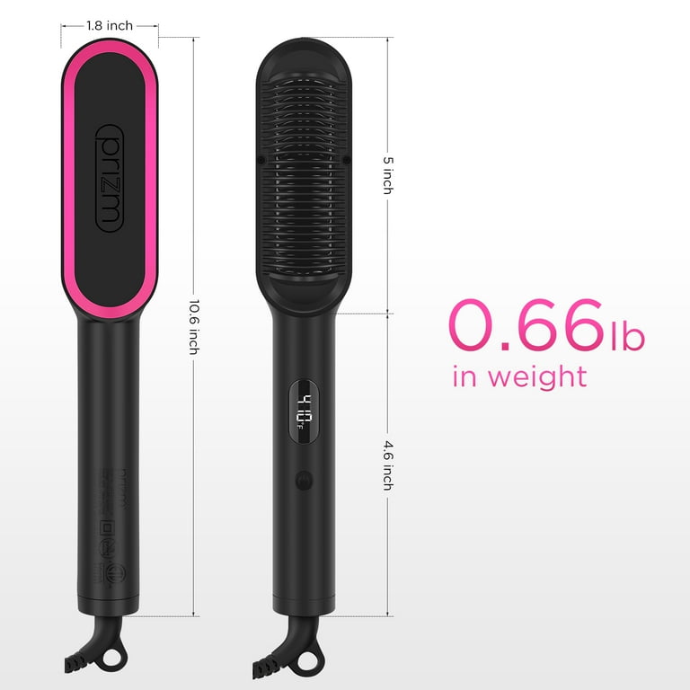 ch-cosme クリスタ 6 Prizm Hair Straightener Brush, Ceramic Tourmaline, Titanium, 20s