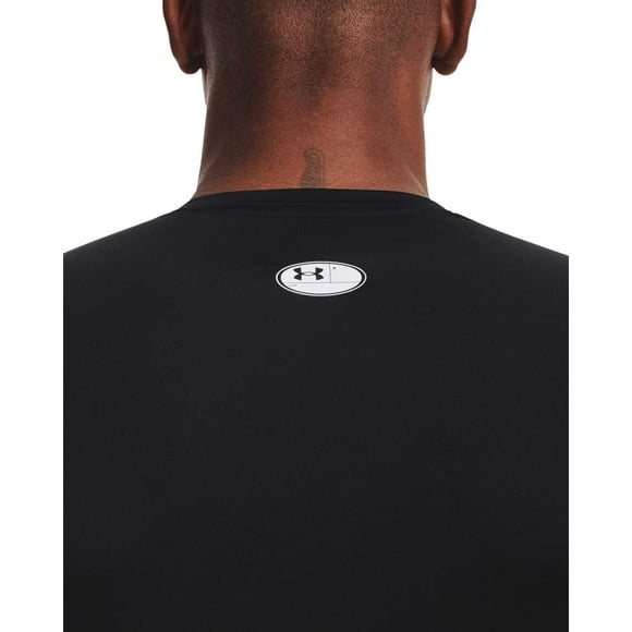Under Armour Men's Armour HeatGear Compression Short-Sleeve T-Shirt , Black (001)/White , Small