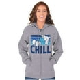 thumbnail image 5 of Sleepy Smurf 80s Cartoon Chillin Out Zip Up Hoodie Men's Women's Brisco Brands S, 5 of 6