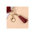 thumbnail image 4 of Llavero con botes de viaje, 4 piezas/juego, botes rellenables vacíos de 30 ml, llavero de cuero para desinfectante de manos, recipiente rellenable, botella con tapa abatible y soporte para borlas, 4 of 5