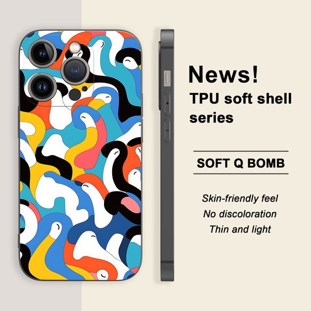 "Actualiza el estilo de tu iPhone con una funda para teléfono con diseño gráfico único y divertido"