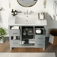 thumbnail image 6 of Churanty Bathroom Vanity with Sink 36", Single Basin Vanity Set with USB,3 Drawers and Cabinet, Gray, 6 of 17